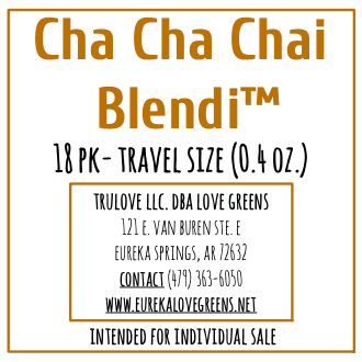 Travel Mini Cha Cha Chai Superfood Blendi 18 Pack Love Greens